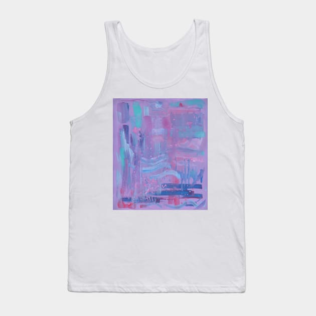 Purple Abstract Tank Top by Colzo Art